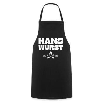 Hans Wurst - Kochschürze - Schwarz - Vorne - AI Model Male 185 dark (185cm)