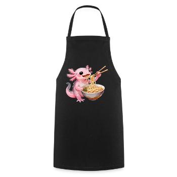 Ramen Axolotl - Kochschürze - Schwarz - Vorne - AI Model Male 185 dark (185cm)