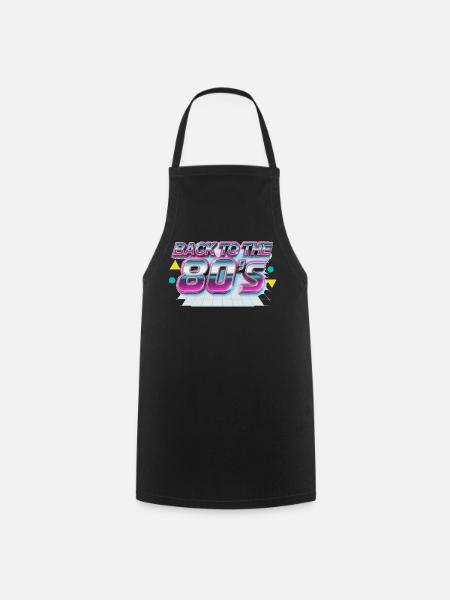 Back to the 80s Neon Retro - Kochschürze - Schwarz