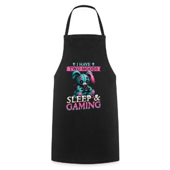 Pastel Goth Soft Goth Gaming Gamer - Cooking Apron - black - Front - AI Model Male 185 dark (185cm)