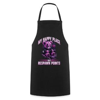 Pastel Goth Soft Goth Gaming Gamer - Cooking Apron - black - Front - AI Model Male 185 dark (185cm)