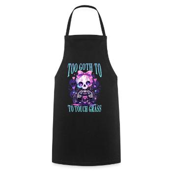 Pastel Goth Soft Goth Gaming Gamer - Cooking Apron - black - Front - AI Model Male 185 dark (185cm)