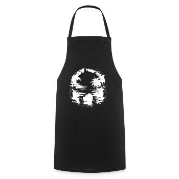 Coucher de Bowling - Tablier de cuisine - noir - Devant - AI Model Male 185 dark (185cm)