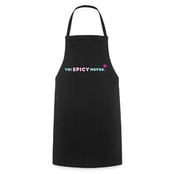 Yo! Spicy Mofos. | Retro Y2K Style - Kochschürze - Schwarz - Vorne - AI Model Male 185 dark (185cm)