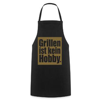 Grillen Ist Kein Hobby Grillmeister Motiv BBQ - Kochschürze - Schwarz - Vorne - AI Model Male 185 dark (185cm)