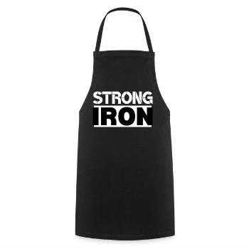 Strong Iron Gym Fitness Motivation Gewichtheben - Kochschürze - Schwarz - Vorne - AI Model Male 185 dark (185cm)