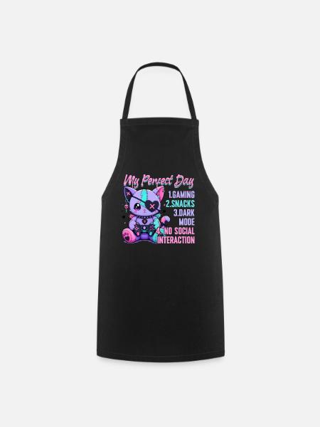 Pastel Goth Soft Goth Gaming Gamer - Kochschürze - Schwarz