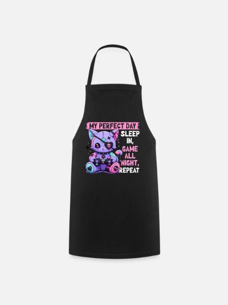 Pastel Goth Soft Goth Gaming Gamer - Kochschürze - Schwarz