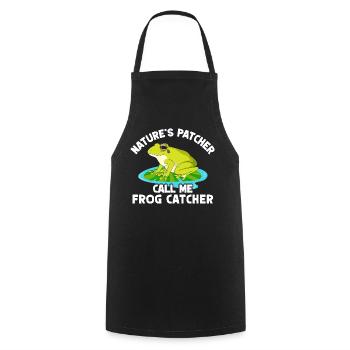 Frog Catcher Patcher Frog - Kochschürze - Schwarz - Vorne - AI Model Male 185 dark (185cm)