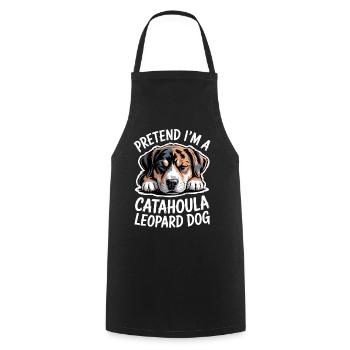 Louisiana Catahoula Leopard Dog Saying Gift - Cooking Apron - black - Front - AI Model Male 185 dark (185cm)