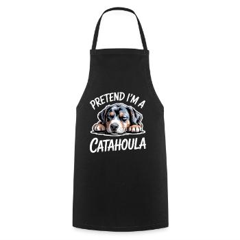 Louisiana Catahoula Leopard Dog Saying Gift - Cooking Apron - black - Front - AI Model Male 185 dark (185cm)