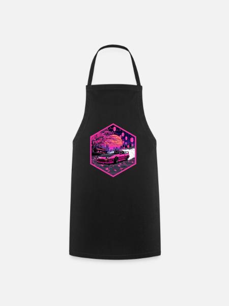 Neon Sakura Lanterns Hex-Emblem - Kochschürze - Schwarz
