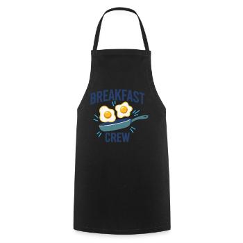 Breakfast Crew Funny Brunch Coffee Pancake Food - Cooking Apron - black - Front - AI Model Male 185 dark (185cm)