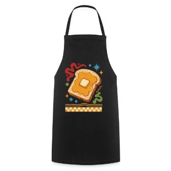 Breakfast Funny Brunch Coffee Pancake Bacon Maple - Cooking Apron - black - Front - AI Model Male 185 dark (185cm)