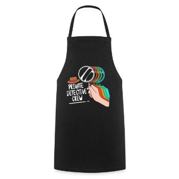 Detective - Cooking Apron - black - Front - AI Model Male 185 dark (185cm)