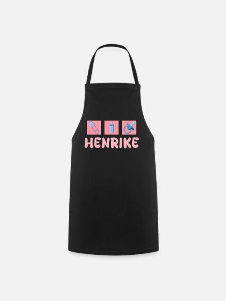 Geschenk für Henrike - Kochschürze - Schwarz