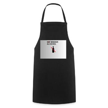 Nie Wieder Alkohol – Alkoholfrei - Kochschürze - Schwarz - Vorne - AI Model Male 185 dark (185cm)