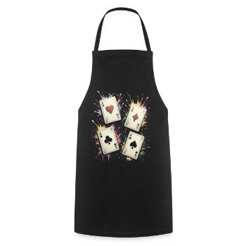 Multicolor Ace Square Splash Art Cards - Cooking Apron - black - Front - AI Model Male 185 dark (185cm)