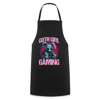 Pastel Goth Soft Goth Gaming Gamer - Tablier de cuisine - noir - Devant - AI Model Male 185 dark (185cm)