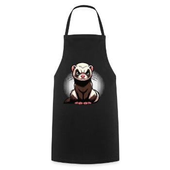 ferret ferret holder ferret owner - Cooking Apron - black - Front - AI Model Male 185 dark (185cm)