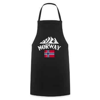 Vacances en Norvège dans les fjords de Norge Voyage en Scandinavie - Tablier de cuisine - noir - Devant - AI Model Male 185 dark (185cm)