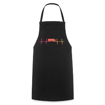 Sunset Truck Heartbeat Truck Driver - Cooking Apron - black - Front - AI Model Male 185 dark (185cm)