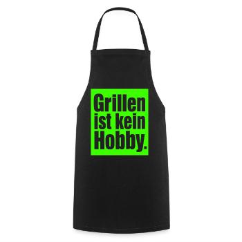 BBQ Spruch Geschenk für Männer & Papa Grillfans - Kochschürze - Schwarz - Vorne - AI Model Male 185 dark (185cm)