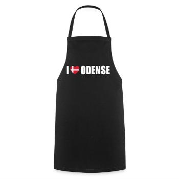 J’adore Odense Danemark - Tablier de cuisine - noir - Devant - AI Model Male 185 dark (185cm)