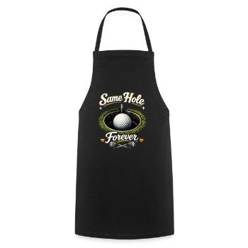 JGA Shirt Golf - Same Hole Forever Bräutigam - Kochschürze - Schwarz - Vorne - AI Model Male 185 dark (185cm)