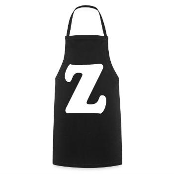 Großes Z Stil-Print | Buchstabe Z | Z Logo - Kochschürze - Schwarz - Vorne - AI Model Male 185 dark (185cm)
