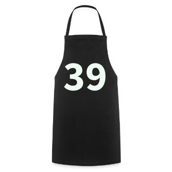 39- - Kochschürze - Schwarz - Vorne - AI Model Male 185 dark (185cm)