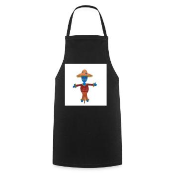 Susi Vogelscheuche Kindermotiv - Kochschürze - Schwarz - Vorne - AI Model Male 185 dark (185cm)