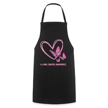 Lung Cancer Cancer Cancer Survivor Cancer Stinks - Cooking Apron - black - Front - AI Model Male 185 dark (185cm)