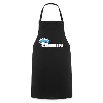 Un design de déclaration de cousin cool pour cousin - Tablier de cuisine - noir - Devant - AI Model Male 185 dark (185cm)