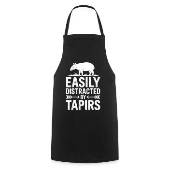 Tapire Sprüche Tapir Lustiges Tapire Geschenk - Kochschürze - Schwarz - Vorne - AI Model Male 185 dark (185cm)