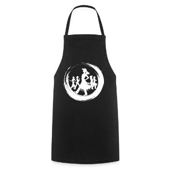 Motif de danse en ligne - Tablier de cuisine - noir - Devant - AI Model Male 185 dark (185cm)