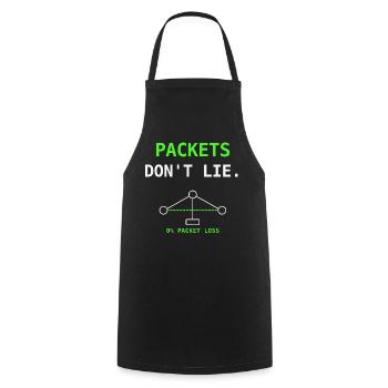 Packets Dont Lie Netzwerk IT Humor Geschenk - Kochschürze - Schwarz - Vorne - AI Model Male 185 dark (185cm)