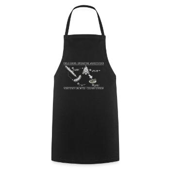 Guide de terrain du bâton de saucisse Art du grill - Tablier de cuisine - noir - Devant - AI Model Male 185 dark (185cm)
