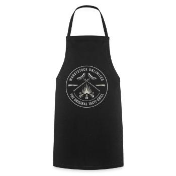 Emblème original de la grille tactique - Tablier de cuisine - noir - Devant - AI Model Male 185 dark (185cm)