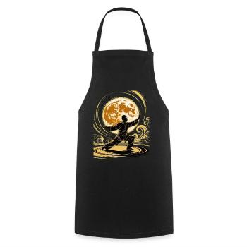 Méditation Zen du Tai Chi – Entraînement au Chi Qigong - Tablier de cuisine - noir - Devant - AI Model Male 185 dark (185cm)
