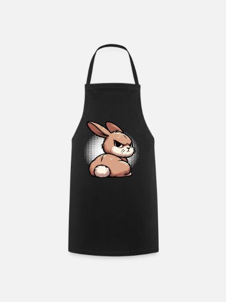 Kaninchen Hase Hasen langohr Klopfer Rammler - Kochschürze - Schwarz
