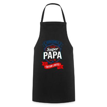 Super Papa Édition Limitée Fête Des Pères - Tablier de cuisine - noir - Devant - AI Model Male 185 dark (185cm)