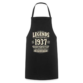 89. Geburtstag Geschenk Mann 1937 Vintage Retro - Kochschürze - Schwarz - Vorne - AI Model Male 185 dark (185cm)