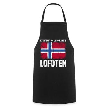 Lofoten Coordinates - Cooking Apron - black - Front - AI Model Male 185 dark (185cm)