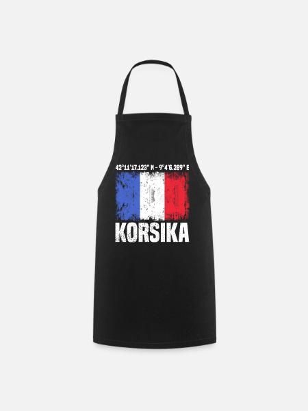 Korsika Reise - Kochschürze - Schwarz