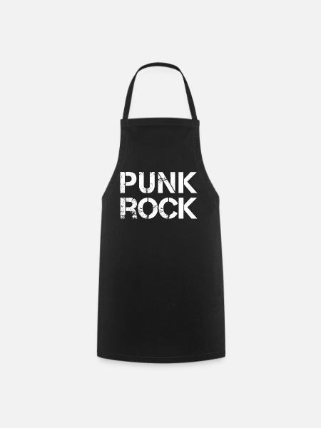 Punkrock Distressed Typografie - Kochschürze - Schwarz