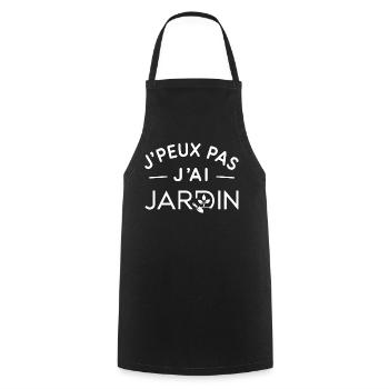 Jardin Humour Cadeau Amoureux du Jardinage - Tablier de cuisine - noir - Devant - AI Model Male 185 dark (185cm)