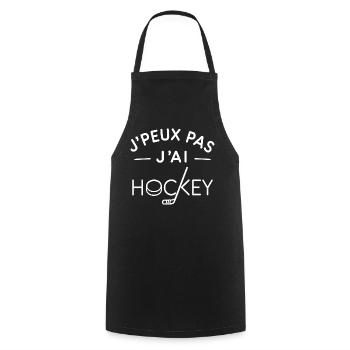 Hockey Humour Cadeau Fan de Sport sur Glace - Tablier de cuisine - noir - Devant - AI Model Male 185 dark (185cm)