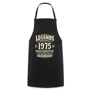 51. Geburtstag Geschenk Mann 1975 Vintage Retro - Kochschürze - Schwarz - Vorne - AI Model Male 185 dark (185cm)