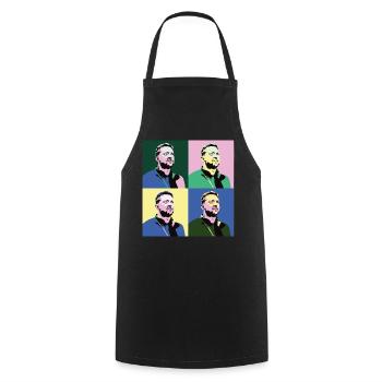 Selenskyj Pop-Art - Kochschürze - Schwarz - Vorne - AI Model Male 185 dark (185cm)